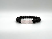 Rose Quartz & Lava Stone Bracelet