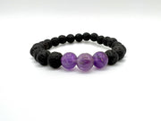 Amethyst & Lava Stone Bracelet